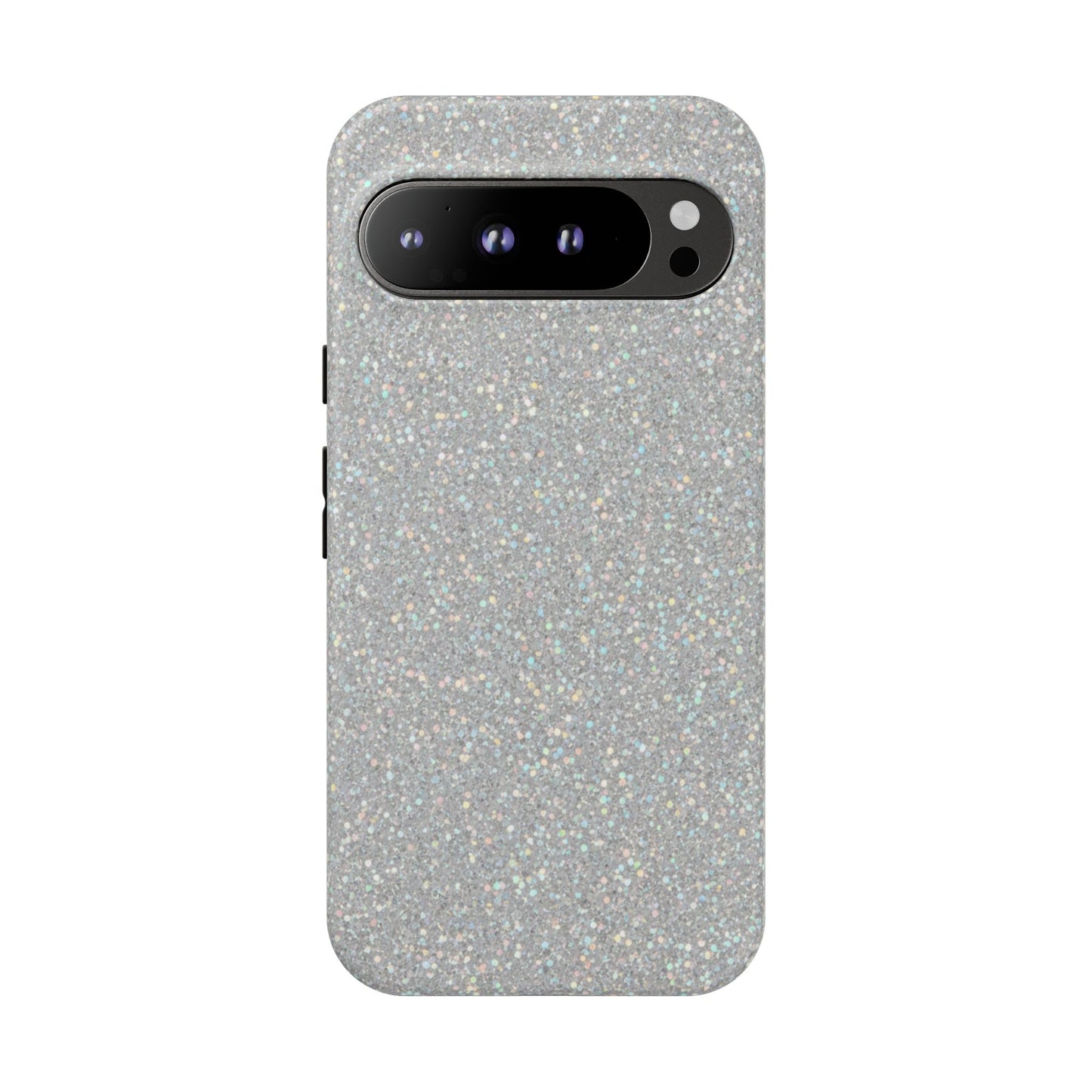Glitter Silver Tough Phone Case — Sparkling Protective Phone Case
