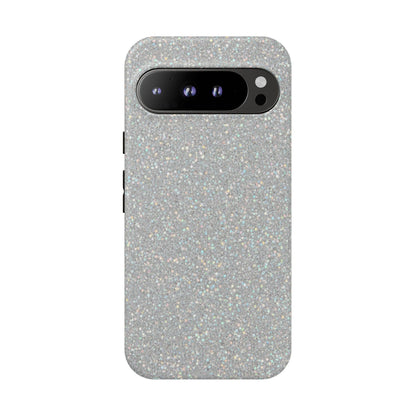 Glitter Silver Tough Phone Case — Sparkling Protective Phone Case