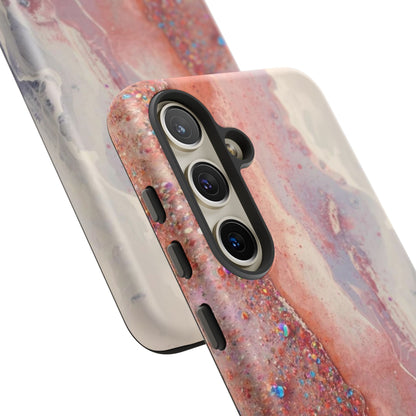 Marbled Rose Gold Galaxy Phone Case — Protective Tough Case