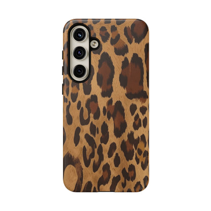 Leopard Print Tough Phone Case — Durable Animal Print Protective Cover