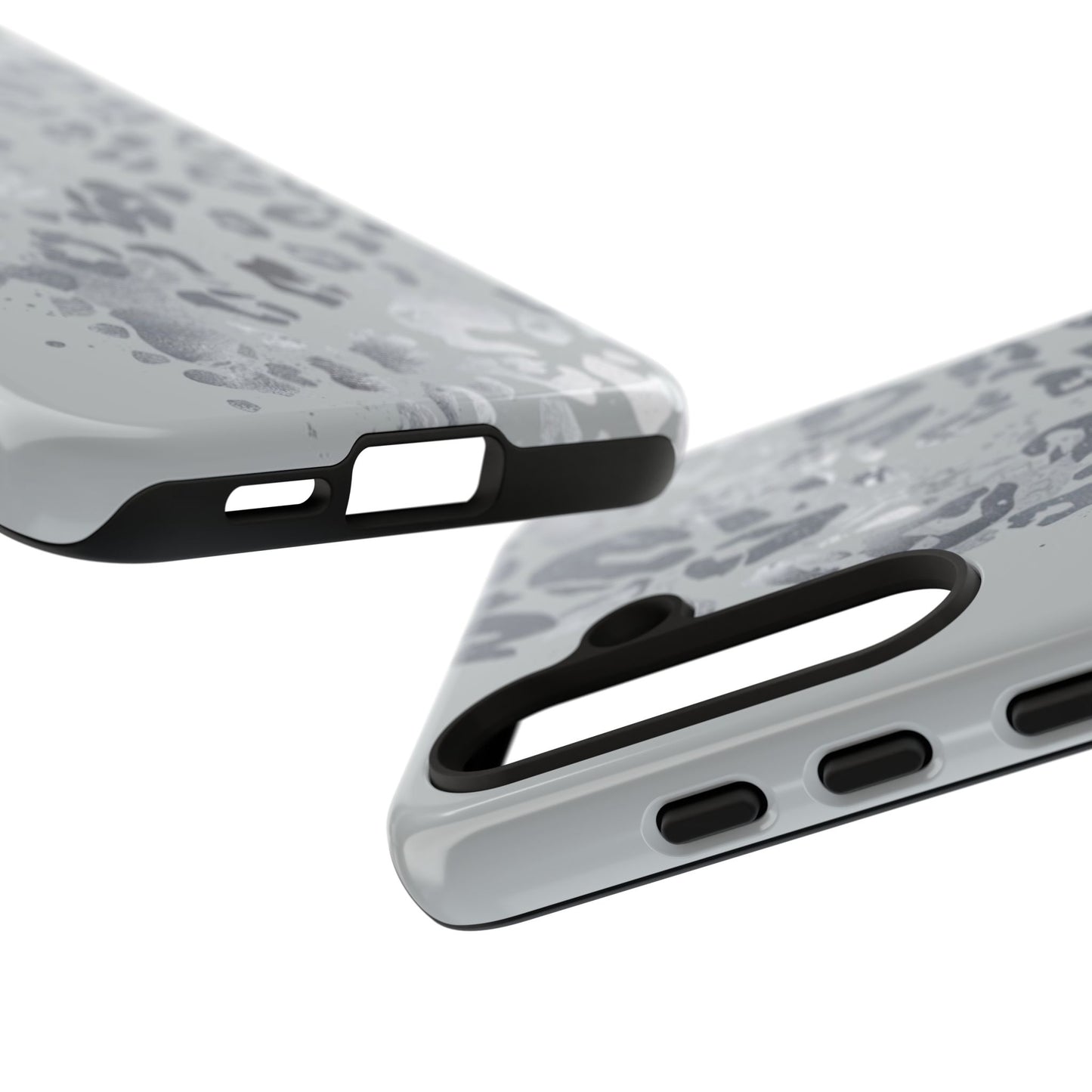 Gray Leopard Print Tough Phone Case