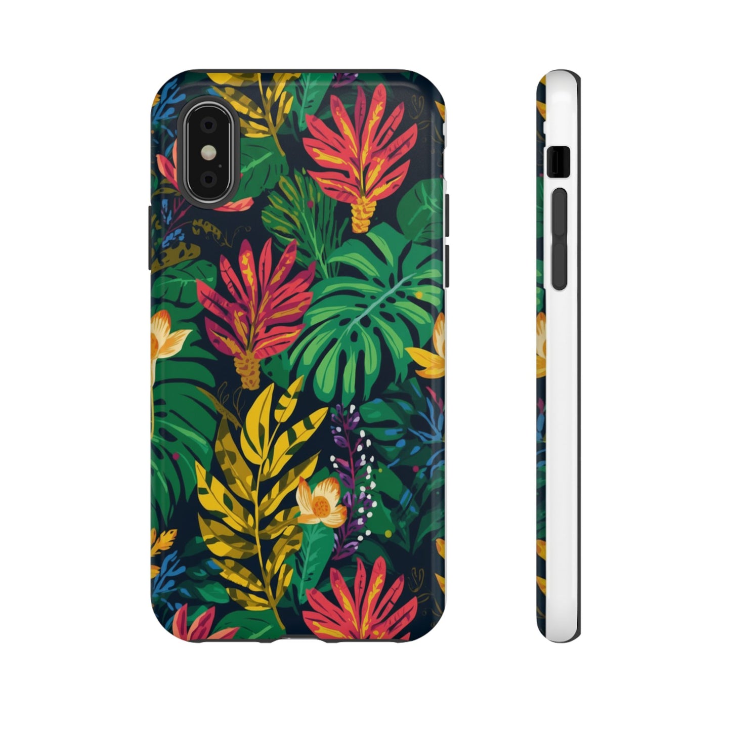 Tropical Floral Phone Case — Vibrant Jungle Leaf Protective Cover