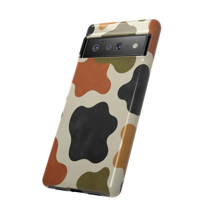 Retro Abstract Camouflage Phone Case — Earth Tone Tough Case