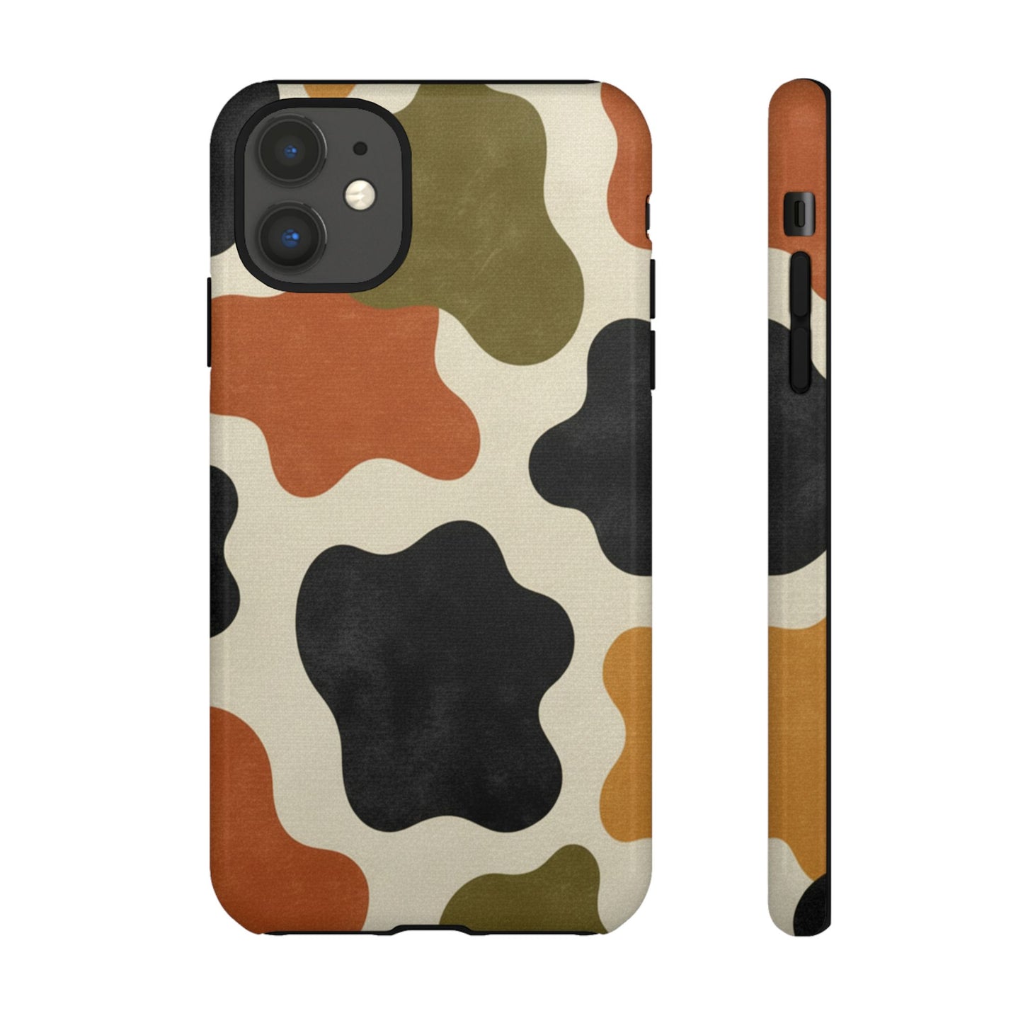 Retro Abstract Camouflage Phone Case — Earth Tone Tough Case