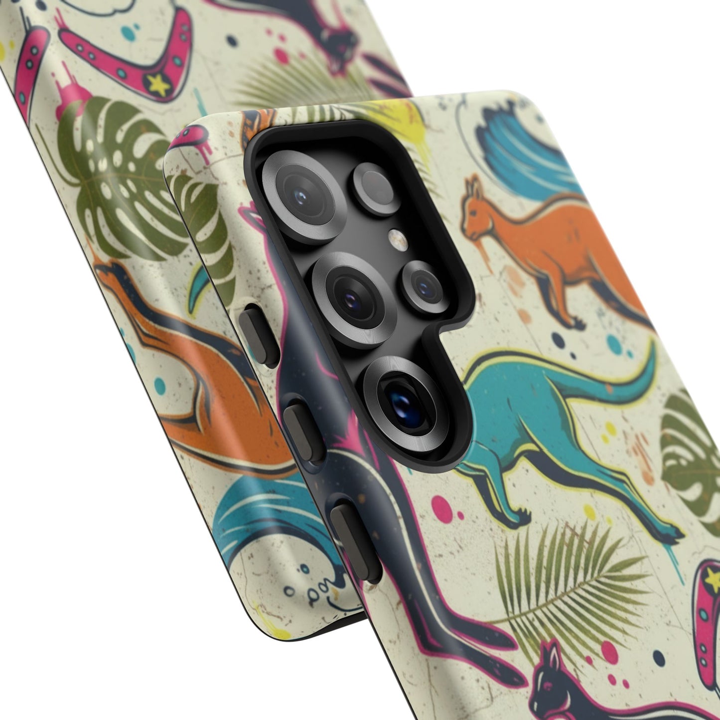 Tough Cases — Colorful Surfing Kangaroo Phone Case