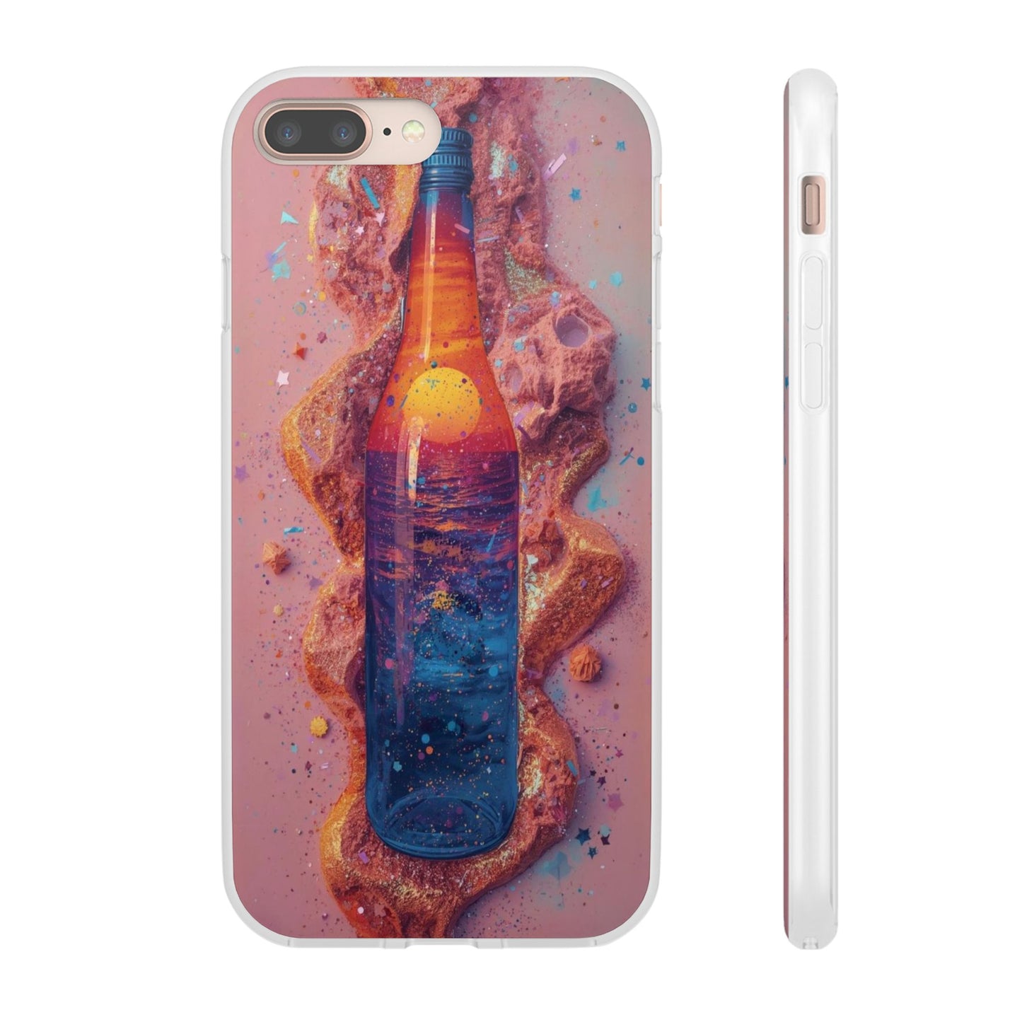 Phone Case — Surreal Sunset Bottle Art Flexible Protective Cover