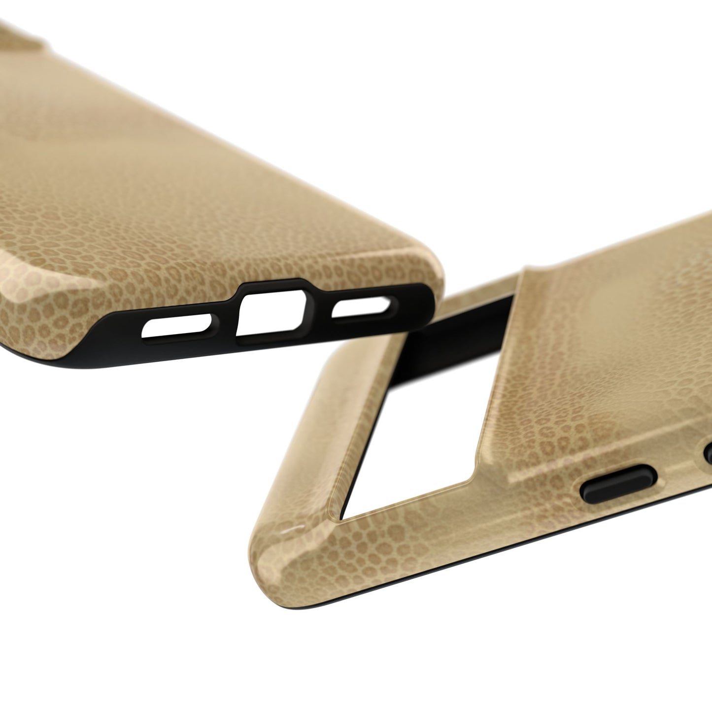 Tan Distressed Leather Texture Phone Case — Rugged Protective iPhone Cover