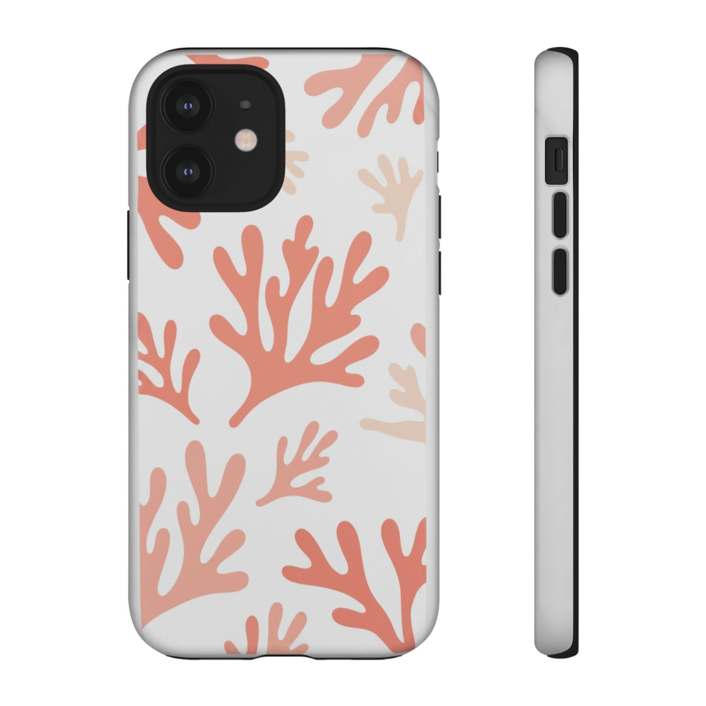 Coral Reef Pattern Tough Phone Case — Pink Beachy Protective Cover
