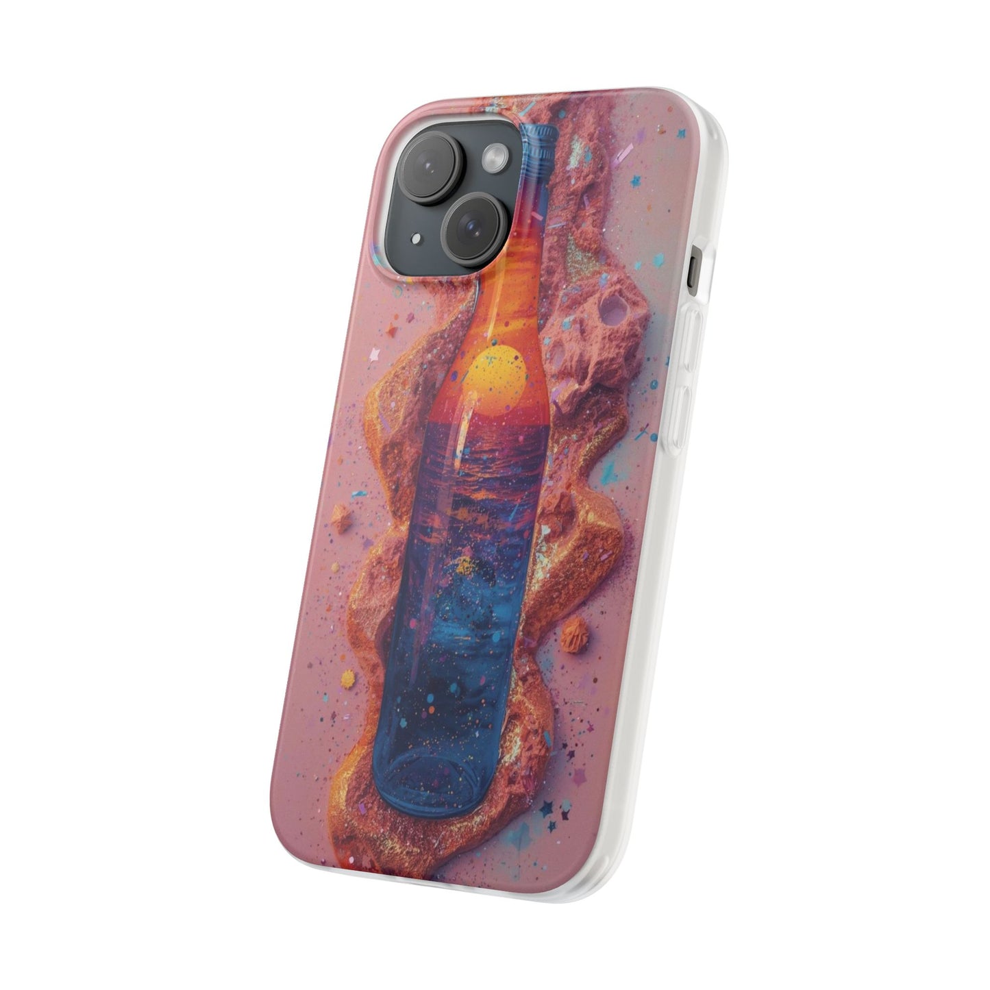 Phone Case — Surreal Sunset Bottle Art Flexible Protective Cover