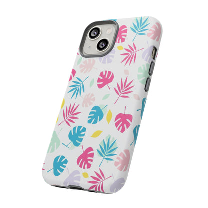 Tropical Leaf Phone Case — Colorful Pastel Monstera & Palm iPhone Case
