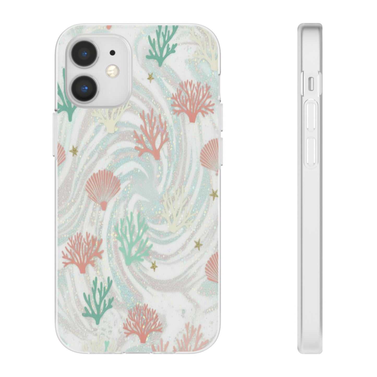 Pastel Seashell Phone Case — Coral Reef Wave iPhone Cover