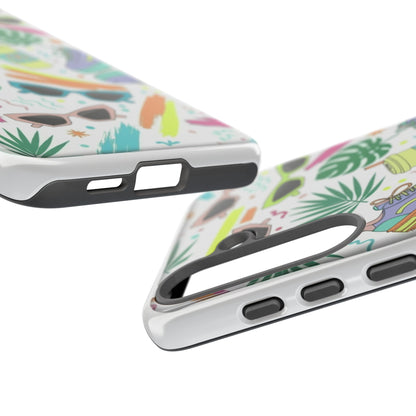 Tough Cases — Colorful Retro Sneakers & Sunglasses Phone Case