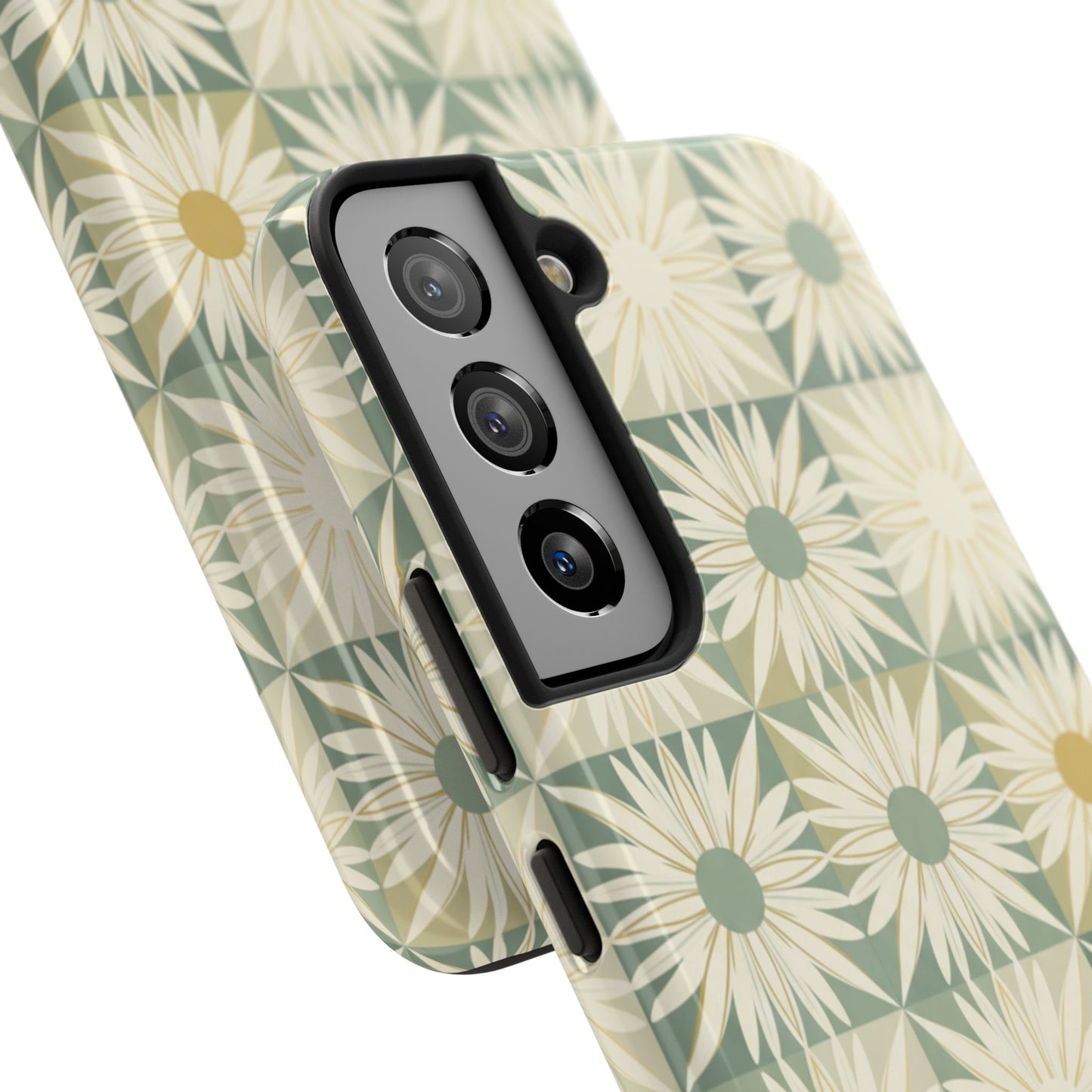 Retro Daisy Tough Phone Case — Vintage Floral Protective Cover for iPhone