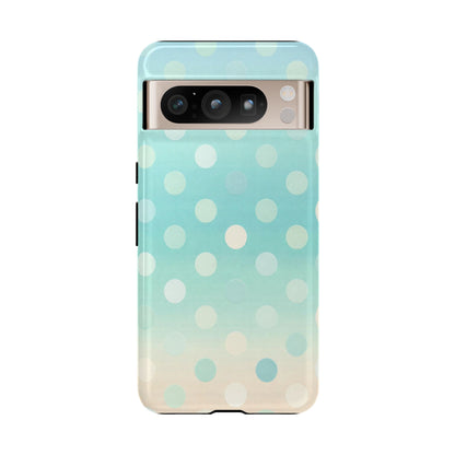 Abstract Palm Tough Phone Case — Minimal Coastal Blue Protective Cover