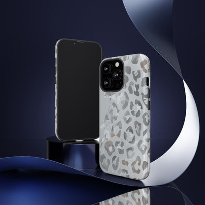 Silver Leopard Tough Phone Case