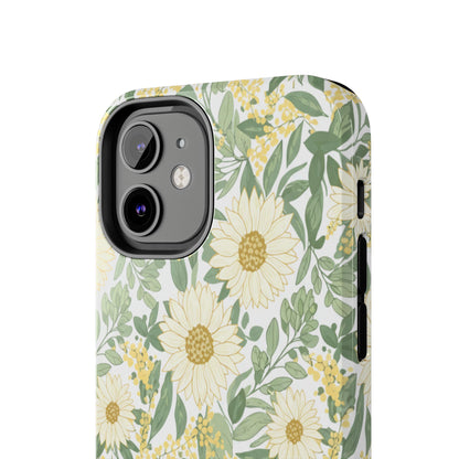 Daisy Meadow Tough Phone Case — Floral Protective Phone Cover