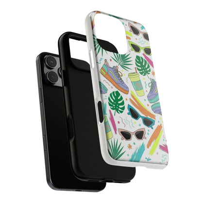 Tough Cases — Colorful Retro Sneakers & Sunglasses Phone Case
