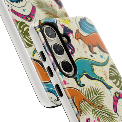 Tough Cases — Colorful Surfing Kangaroo Phone Case