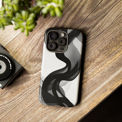 Phone Case — Monochrome Abstract Protective Cover