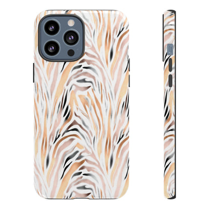 Tough Case — Neutral Watercolor Tiger Stripe Phone Case