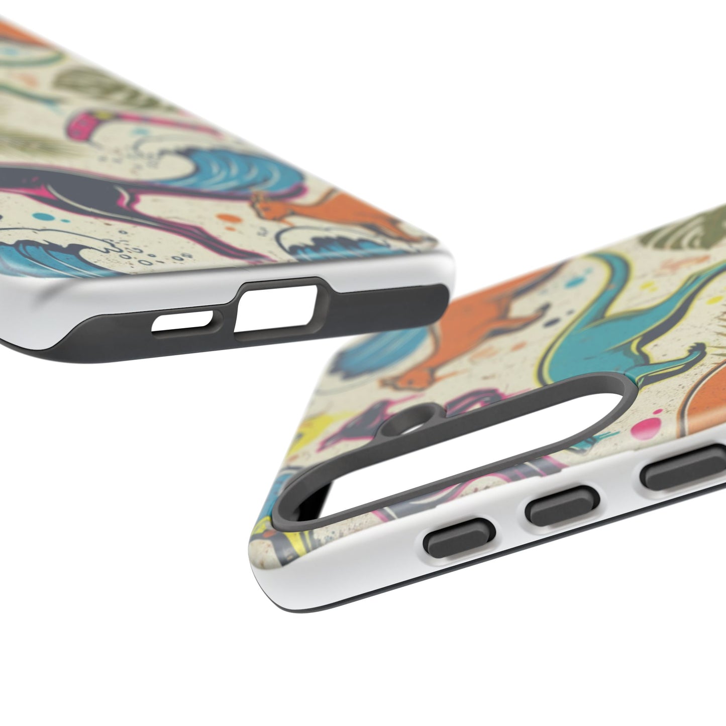 Tough Cases — Colorful Surfing Kangaroo Phone Case