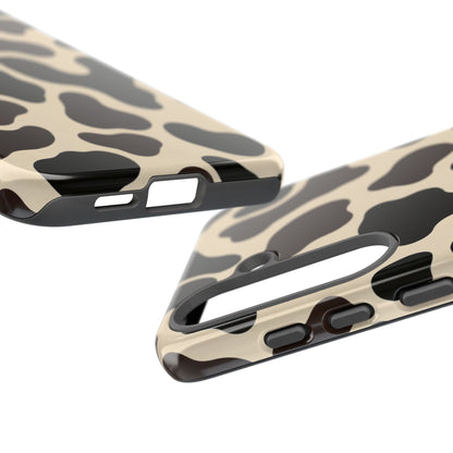 Cow Print Phone Case — Black & Cream Protective  Case