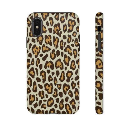 Leopard Print Tough Phone Case — Durable Protective Animal Print Case