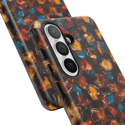Phone Case - Amber Tortoiseshell Mosaic Protective Cover