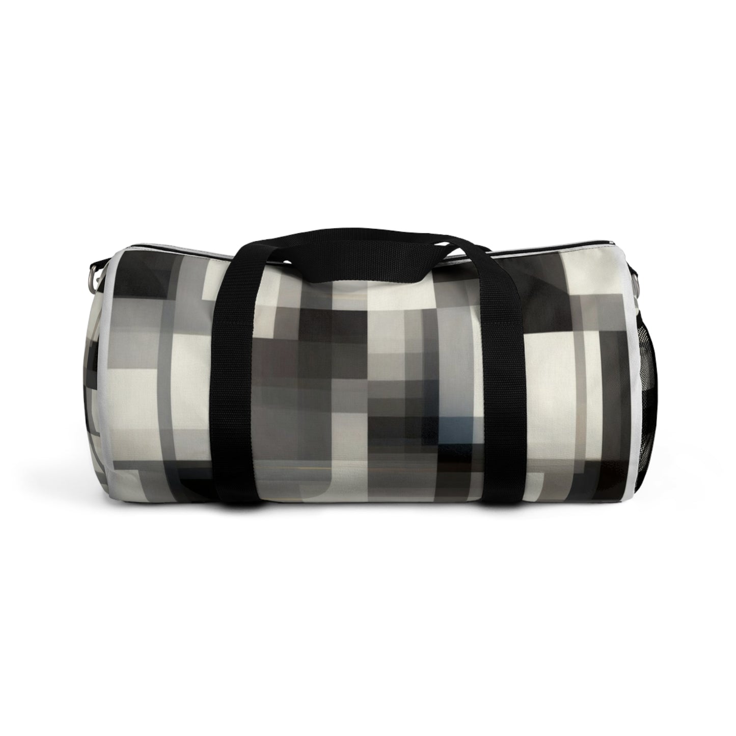 Monochrome Pixel Pattern Duffel Bag — Modern Travel Gym Bag