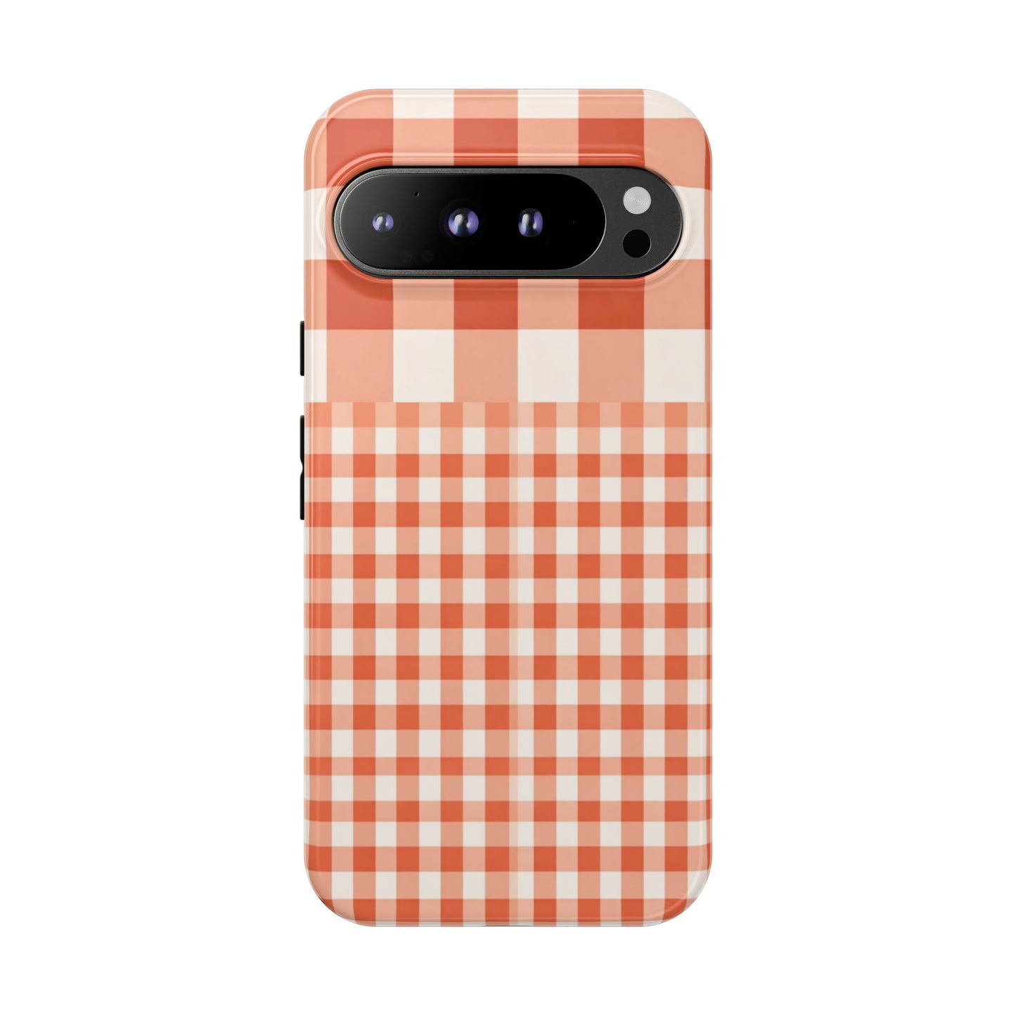 Buffalo Check Tough Phone Case — Orange Gingham Protective Cover
