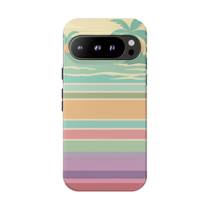 Tough Case — Retro Pastel Sunset Palm Tree Phone Case