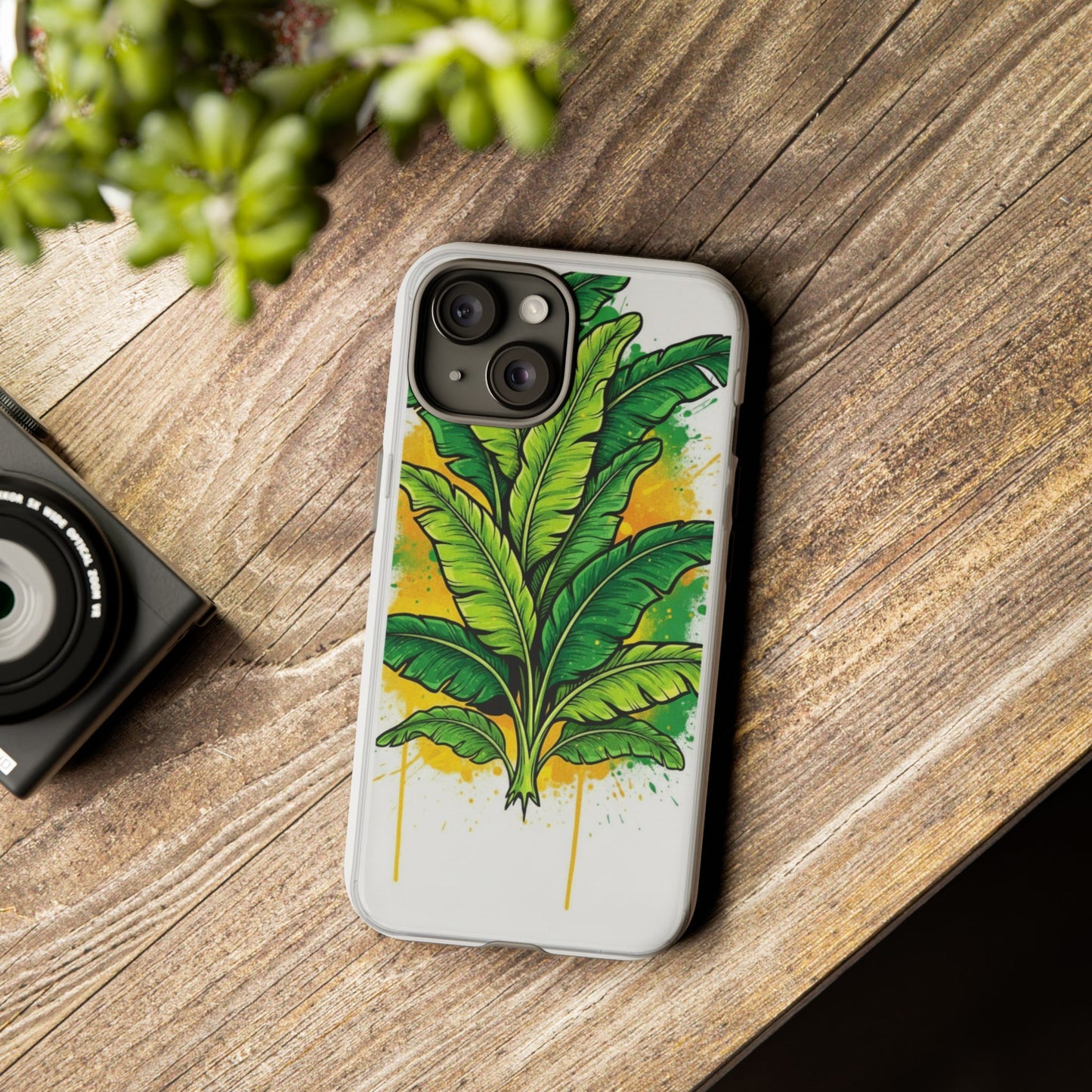Tropical Banana Leaf Phone Case — Vibrant Green Plant Protector
