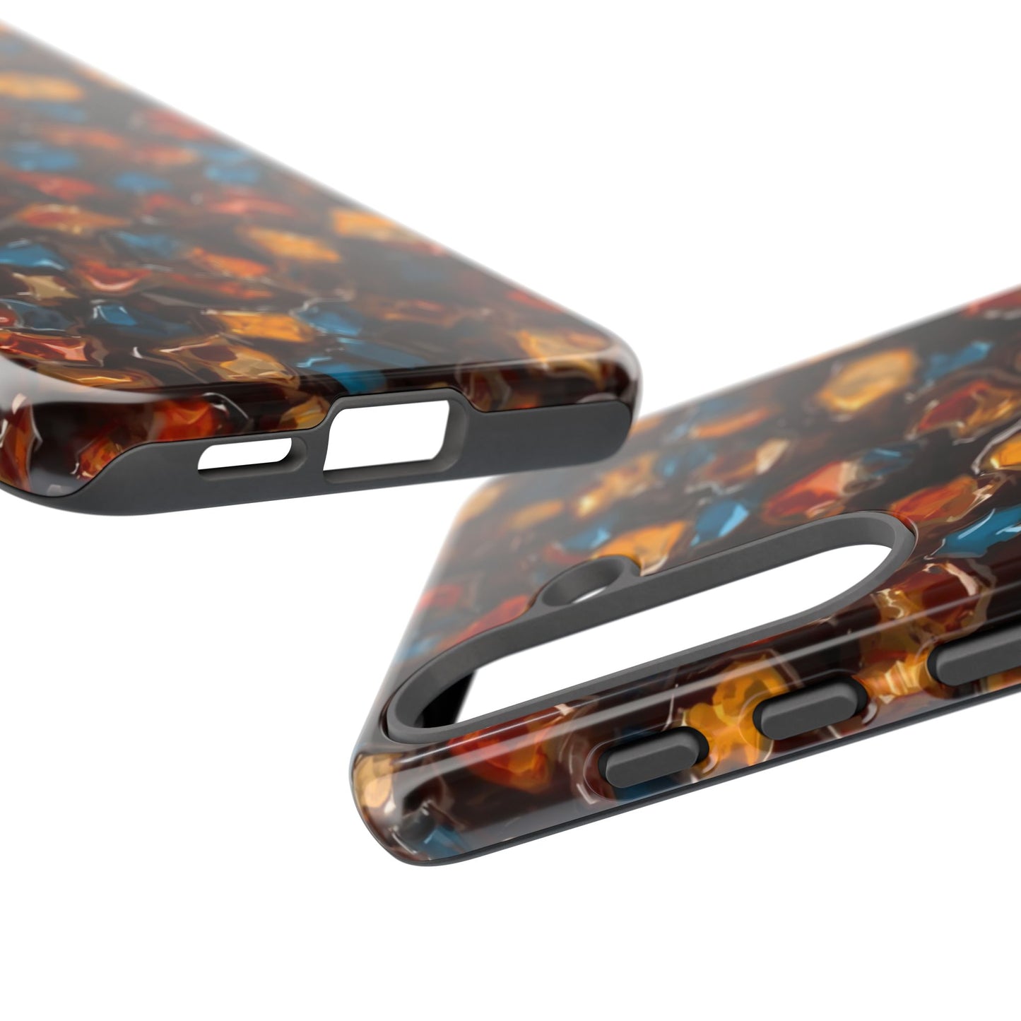 Phone Case - Amber Tortoiseshell Mosaic Protective Cover