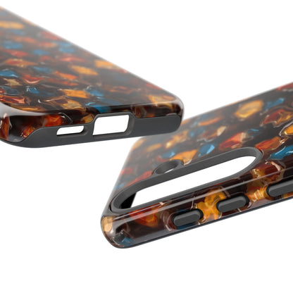 Phone Case - Amber Tortoiseshell Mosaic Protective Cover
