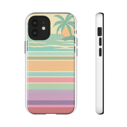 Tough Case — Retro Pastel Sunset Palm Tree Phone Case
