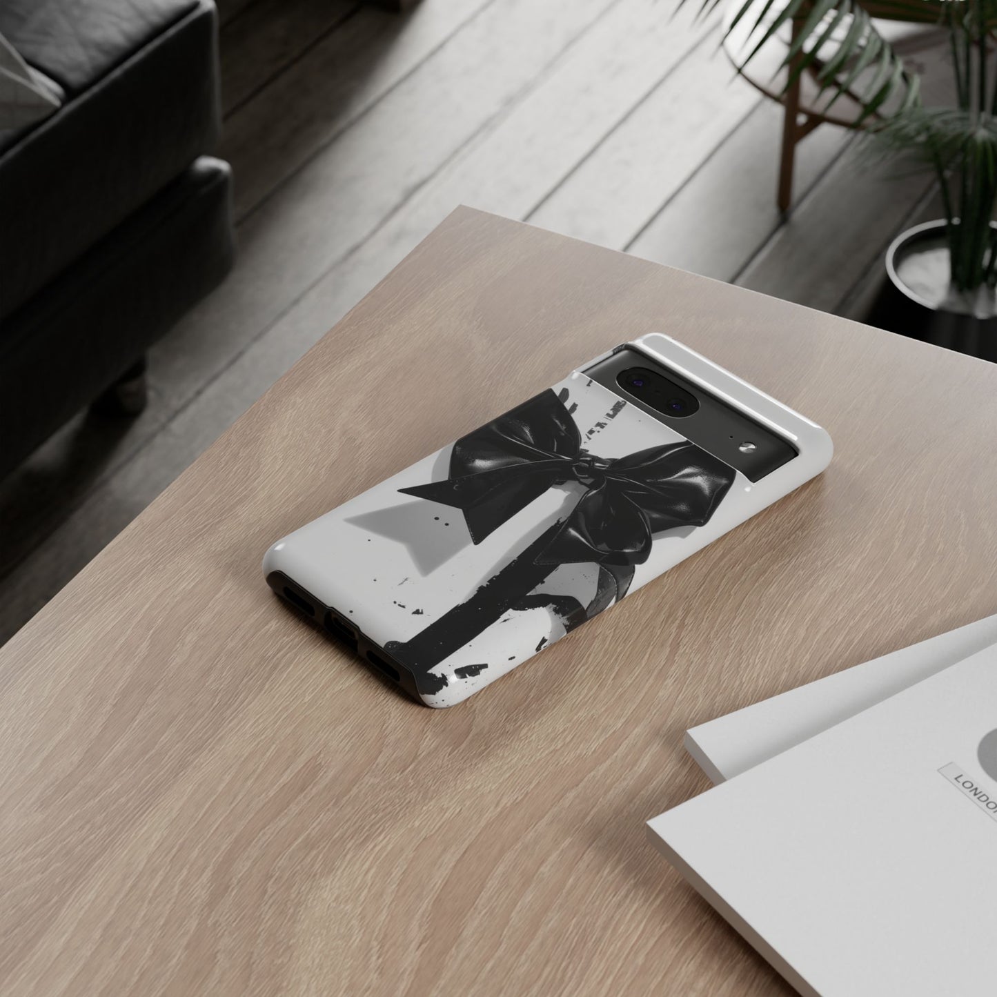 Phone Case — Black Bow Graphic Protective Cover