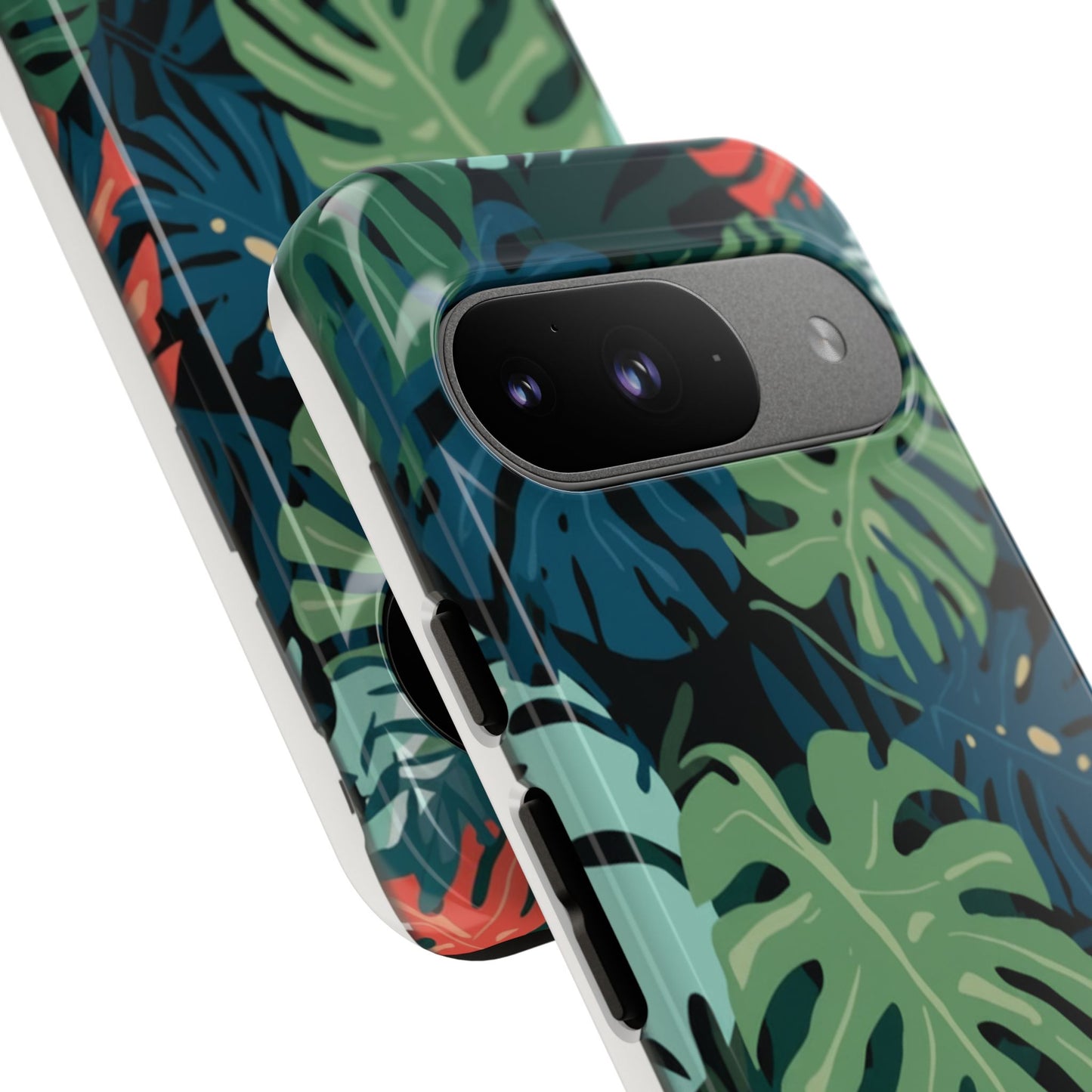 Tropical Monstera Phone Case — Colorful Leaf Protective Tough Case