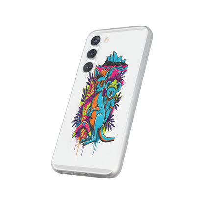 Kangaroo & Koala Surf Phone Case — Neon Aussie Beach Vibes Flexible Case