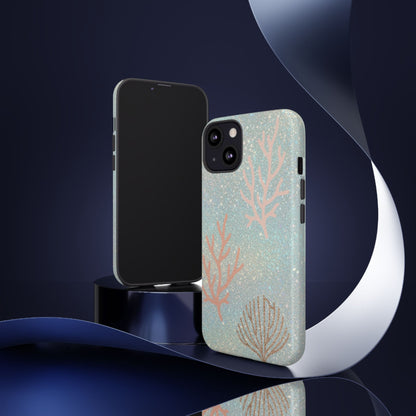 Seafoam Sparkle Phone Case – Coral & Seashell Tough Case