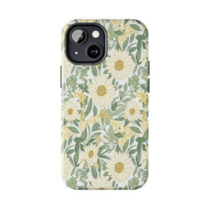 Daisy Meadow Tough Phone Case — Floral Protective Phone Cover