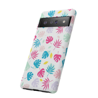 Tropical Leaf Phone Case — Colorful Pastel Monstera & Palm iPhone Case