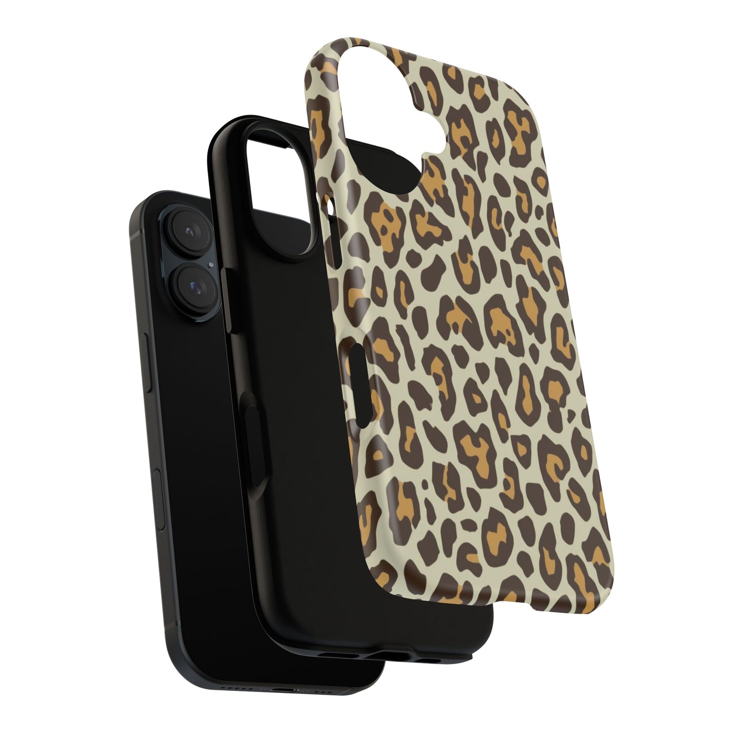 Leopard Print Tough Phone Case — Durable Protective Animal Print Case