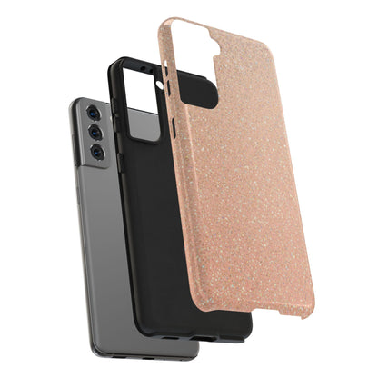 Glitter Rose Gold Tough Phone Case — Sparkling Protective iPhone Cover