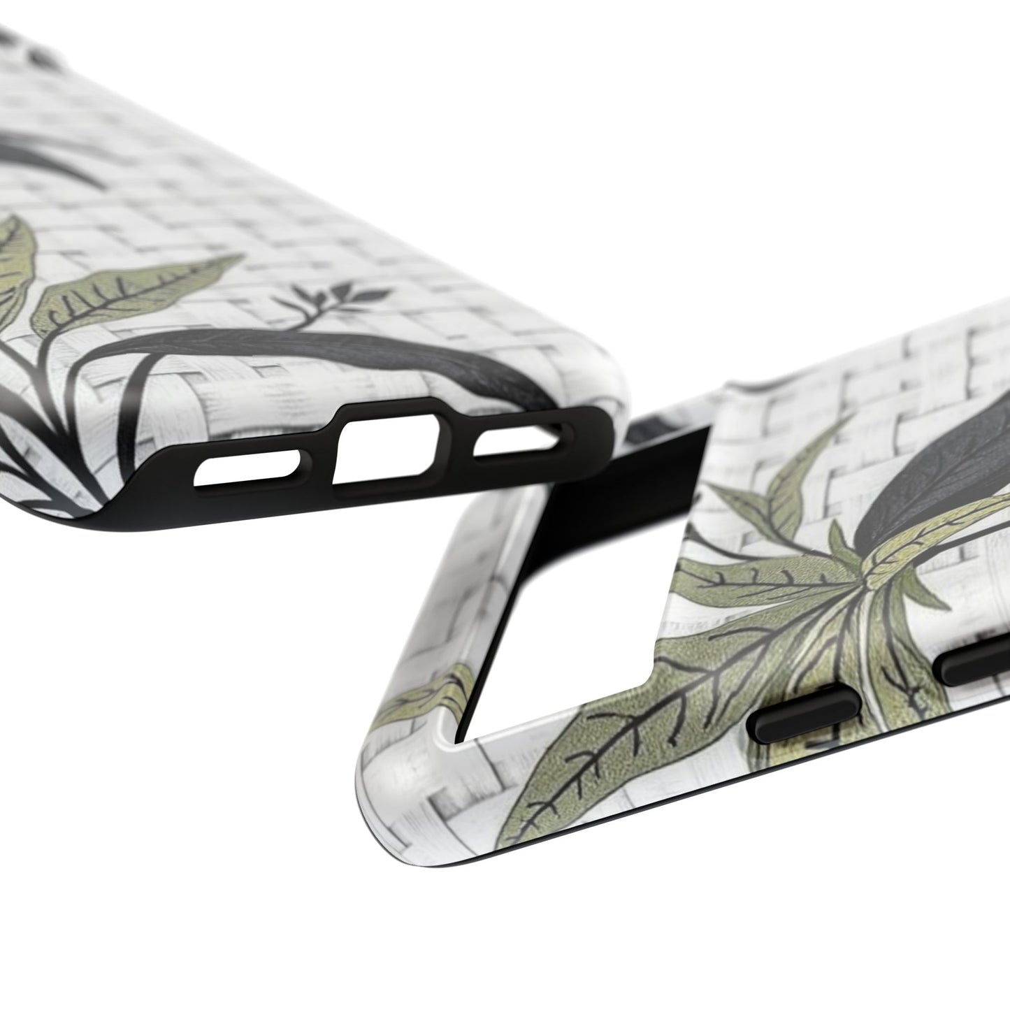 Floral Woven Tough Phone Case — Protective Botanical iPhone Cover