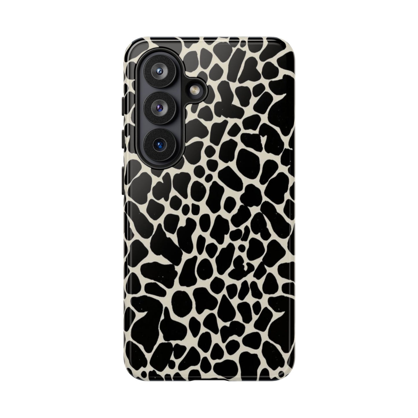 Black and White Cowhide Phone Case — Protective Tough Case