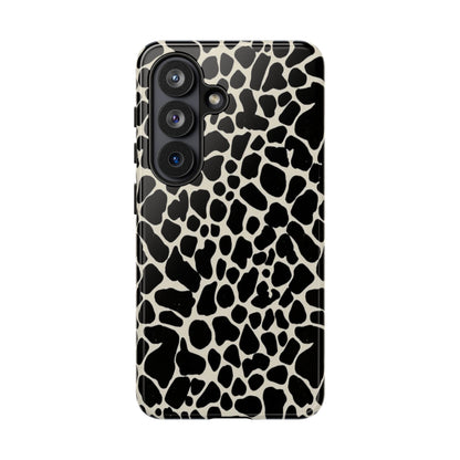 Black and White Cowhide Phone Case — Protective Tough Case