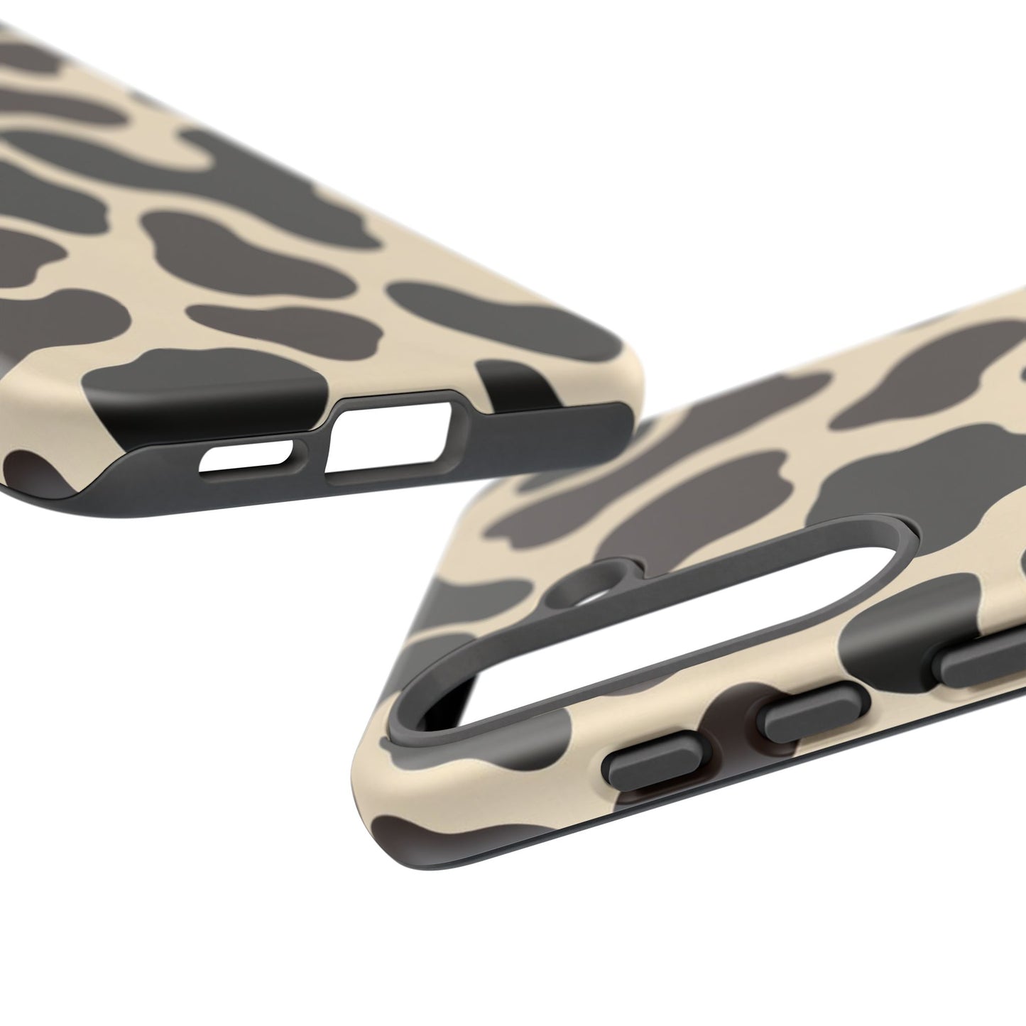 Cow Print Phone Case — Black & Cream Protective  Case