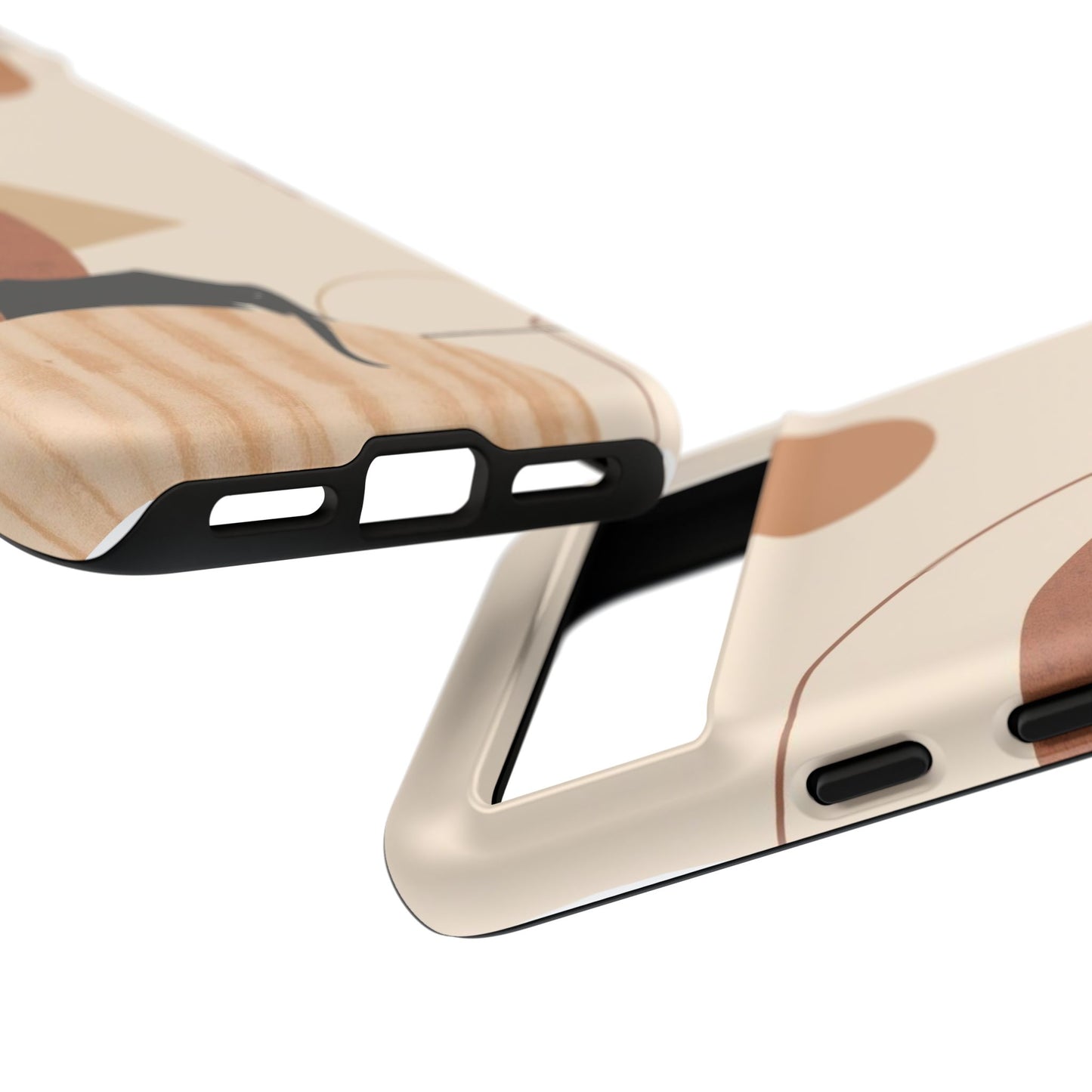 Abstract Earth Tones Phone Case — Minimal Geometric Design