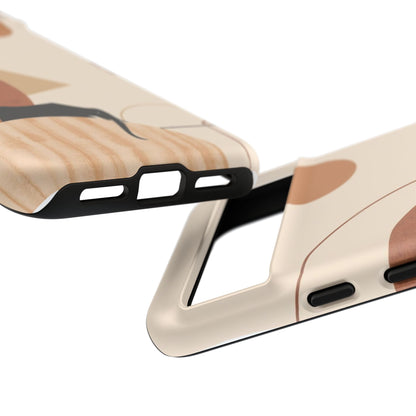 Abstract Earth Tones Phone Case — Minimal Geometric Design