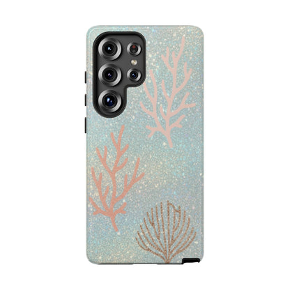 Seafoam Sparkle Phone Case – Coral & Seashell Tough Case